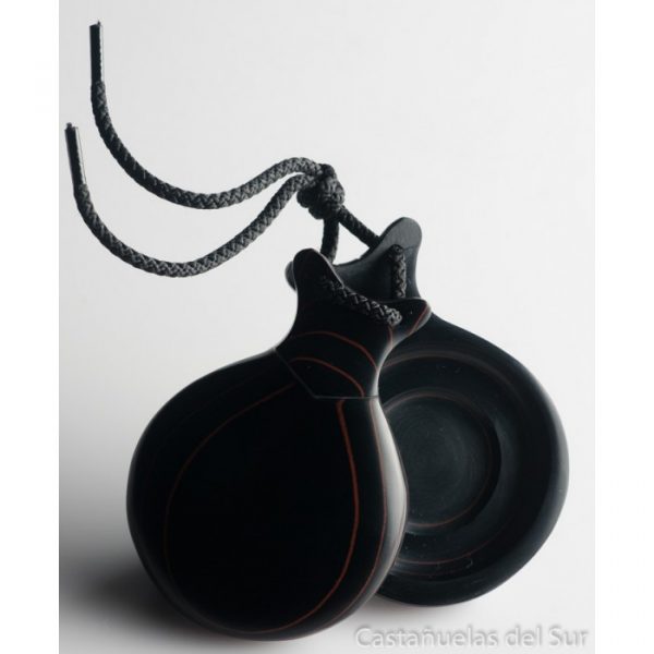Castañuela - Fibra negra veteada profesional - Castañuelas del Sur - Imagen 2